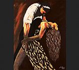 Flamenco Dancer Canvas Paintings - Averil Elaziz Just Tango